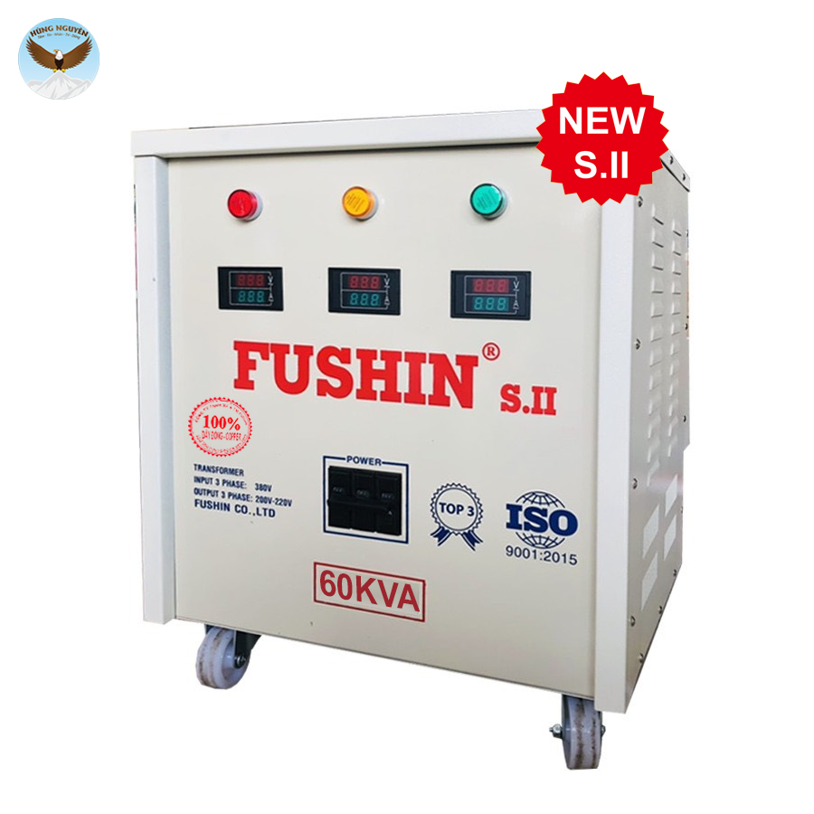 Biến áp 3 pha FUSHIN S.IICU3P-60K (3P 380V/220V 60KVA - dây đồng)